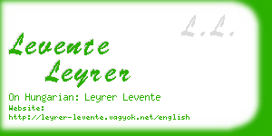levente leyrer business card